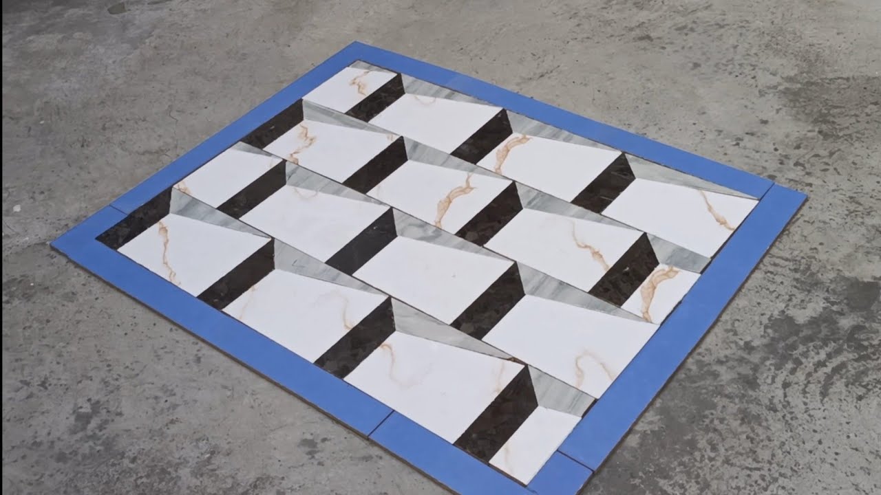 installation 3d ceramic in tha wall and flooring
