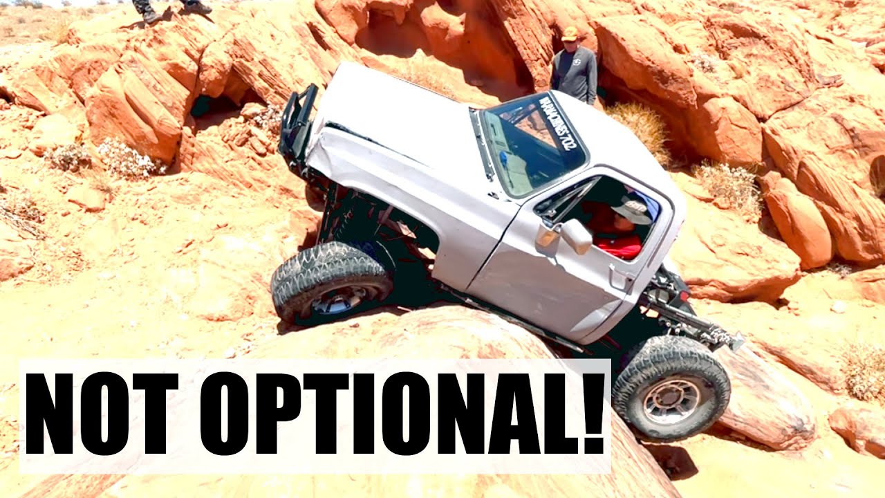 I HAD TO CRAWL IT! ROCK CRAWLING LOGANDALE WITH THE CHEVY!
