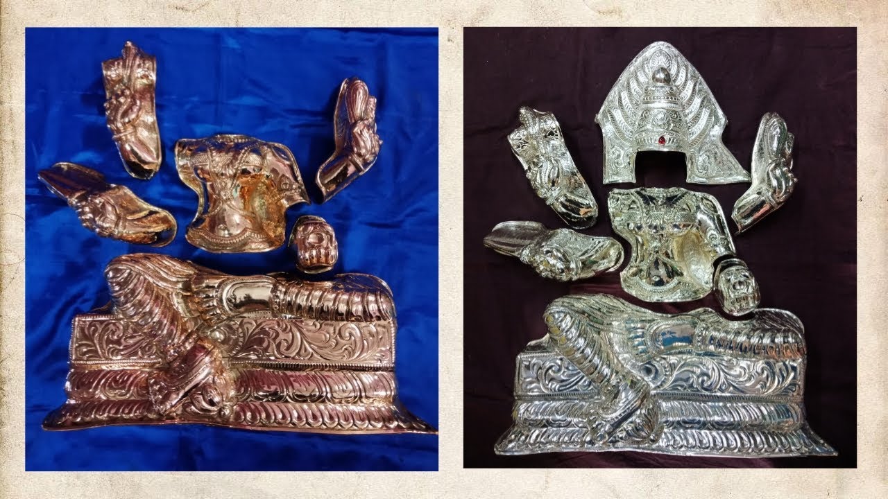 Silver Electro Plated Copper Amman Kavasam | வெள்ளி முலாம் பூசப்பட்ட அம்மன் செம்பு கவசம்...
