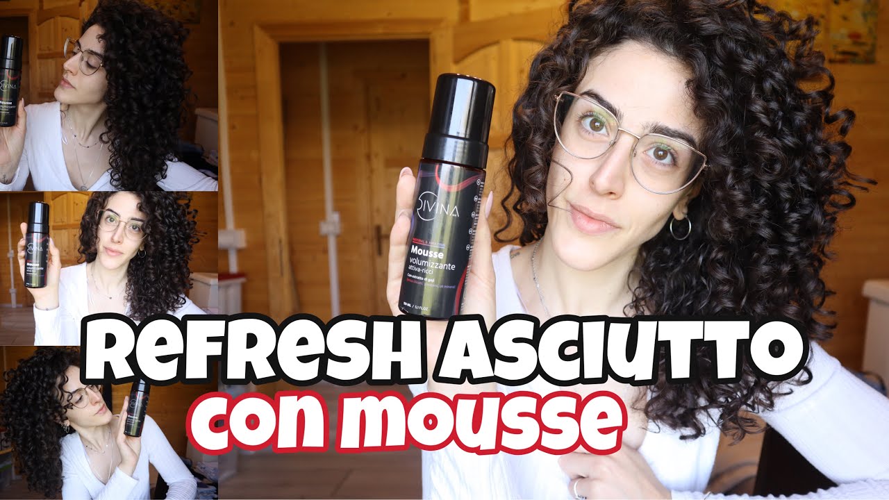 Refresh asciutto con mousse per capelli ricci💥