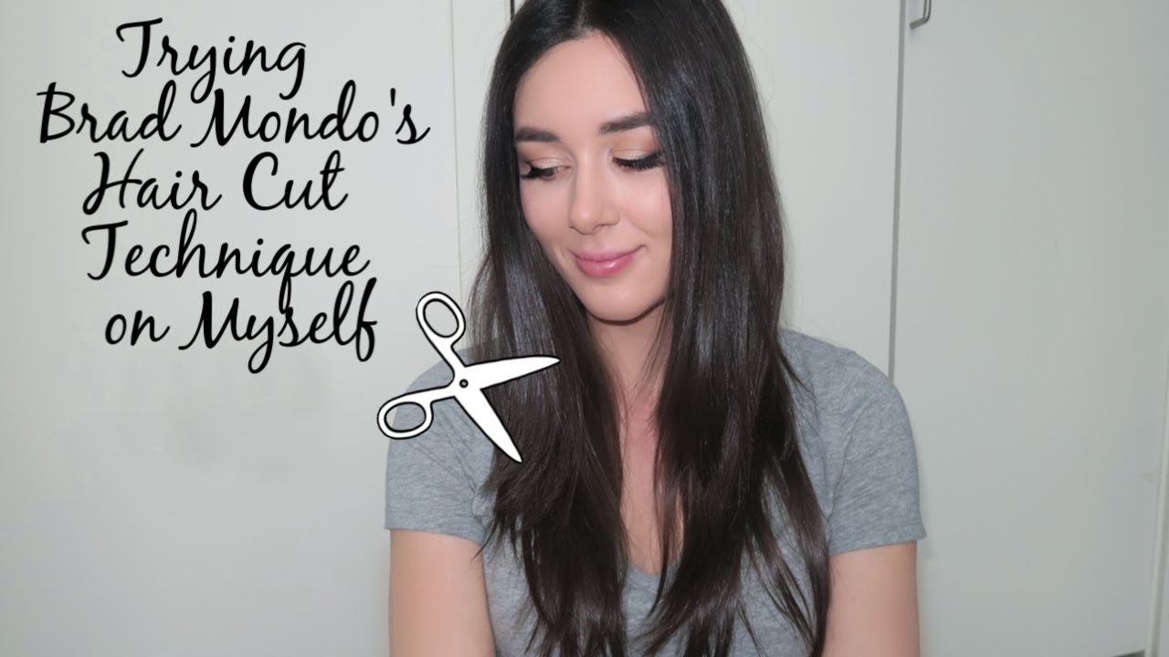 CUTTING MY HAIR USING BRAD MONDO'S DIY HAIRCUT TECHNIQUE 💇🏻‍♀️