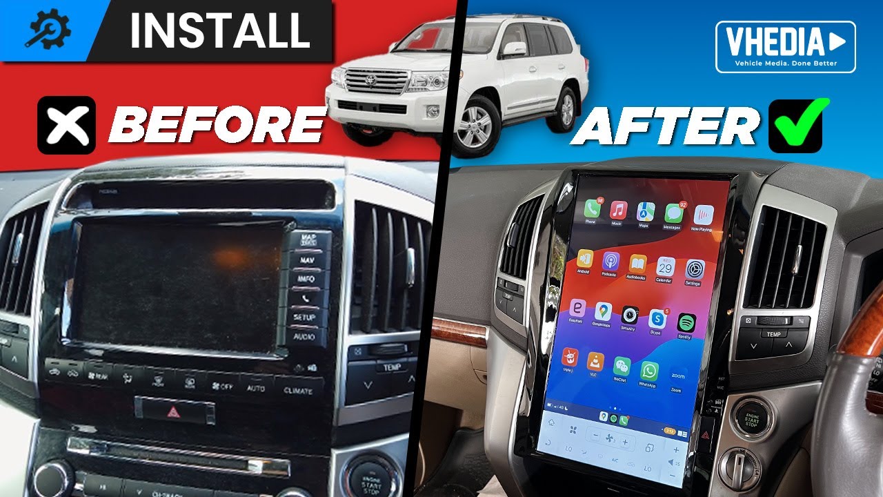 Установка головного устройства Toyota Landcruiser 200 серии 2007-2015 Sahara - серия T