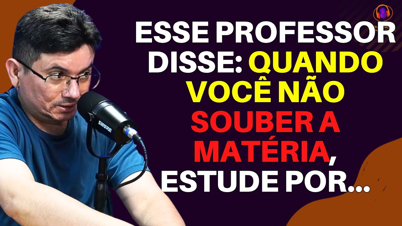 Foi a dica que ele recebeu para estudar matérias difíceis de concursos