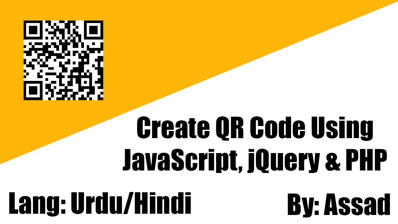 Lesson 2: Create QR Code using jQuery, AJAX & PHP Urdu/Hindi