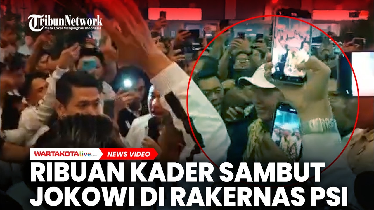Ribuan Kader Sambut dengan Sangat Meriah Kedatangan Jokowi di PSI