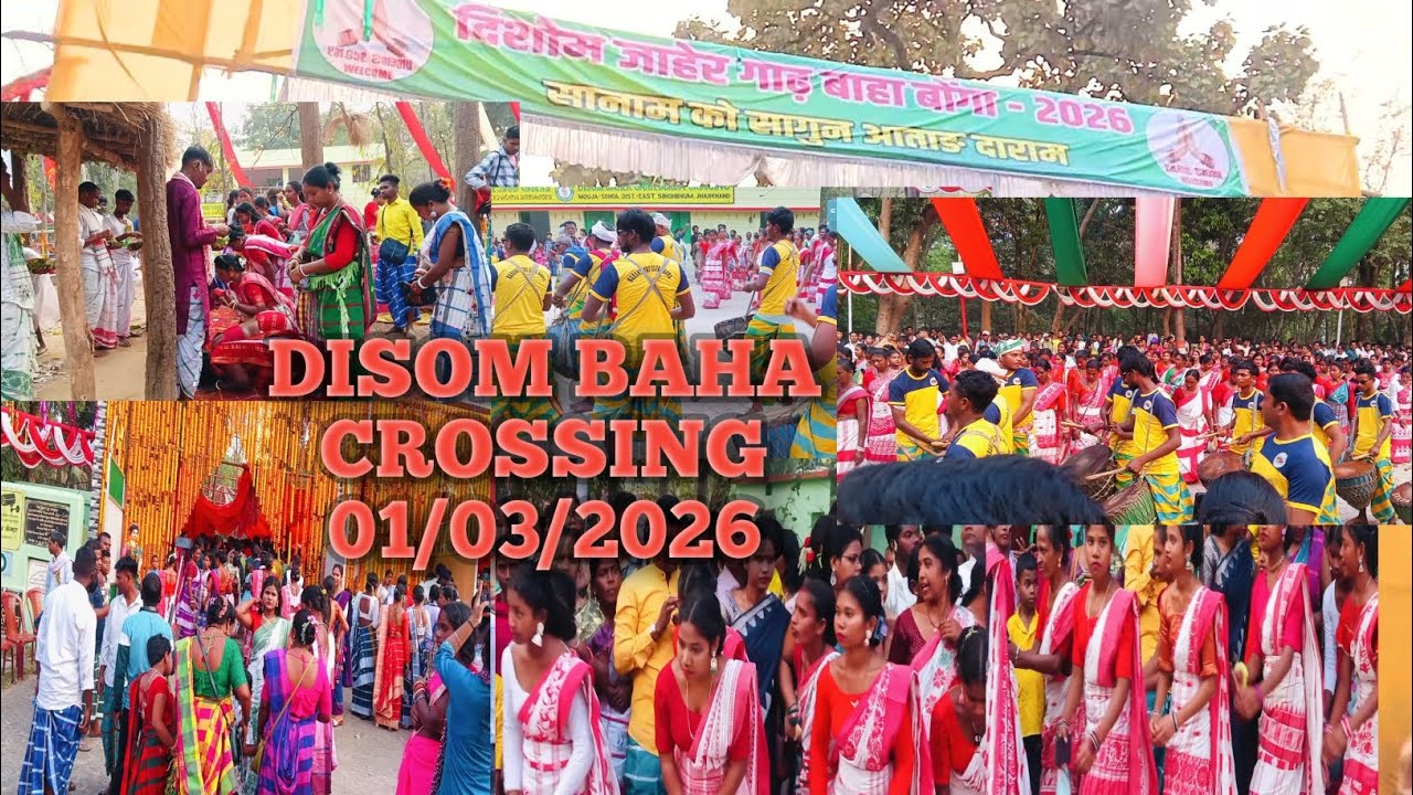 DISOM BAHA CROSSING 01/3/2026/#new santile video #Jharkhand#Baha Enenj #karanhansdah07k #Crossing