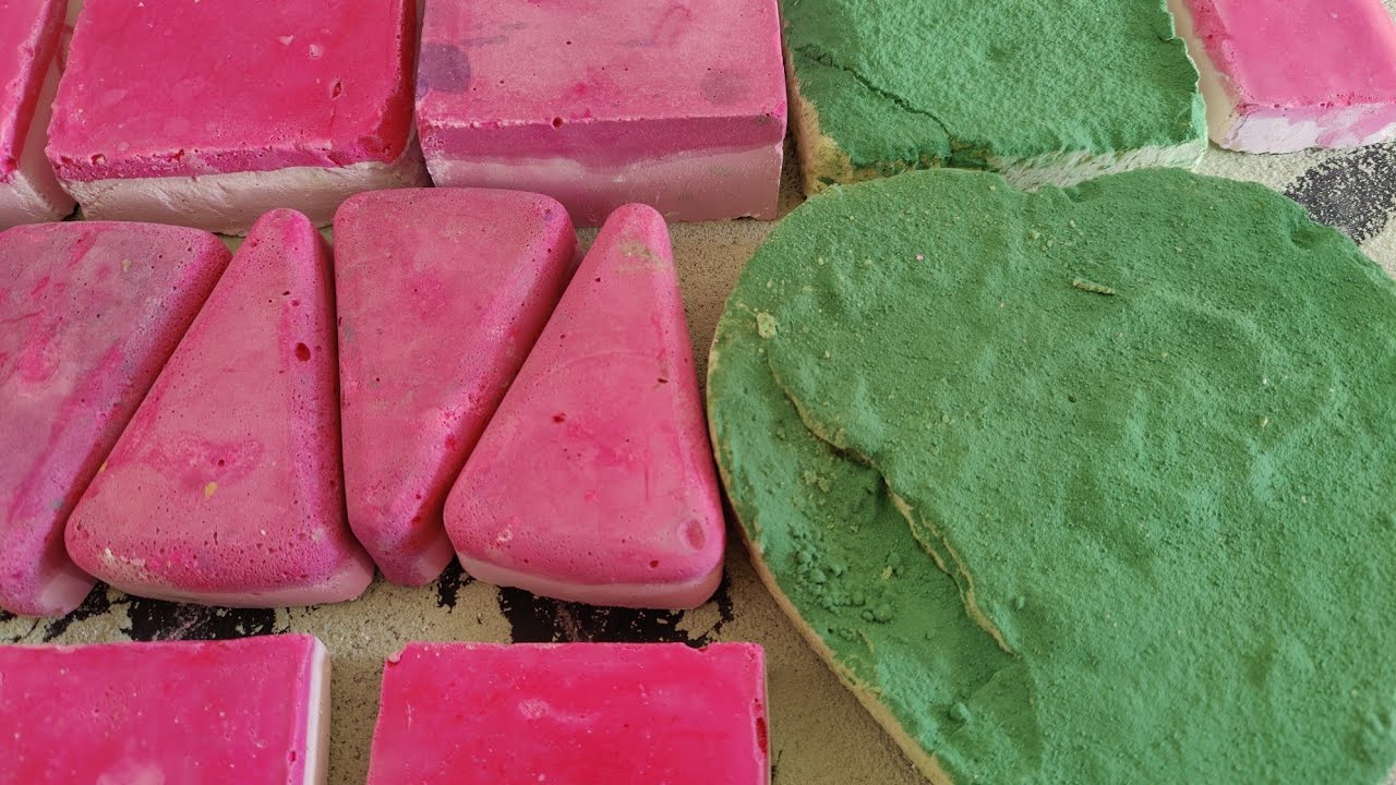 Silky Soft Green And Crunchy Pink | ASMR