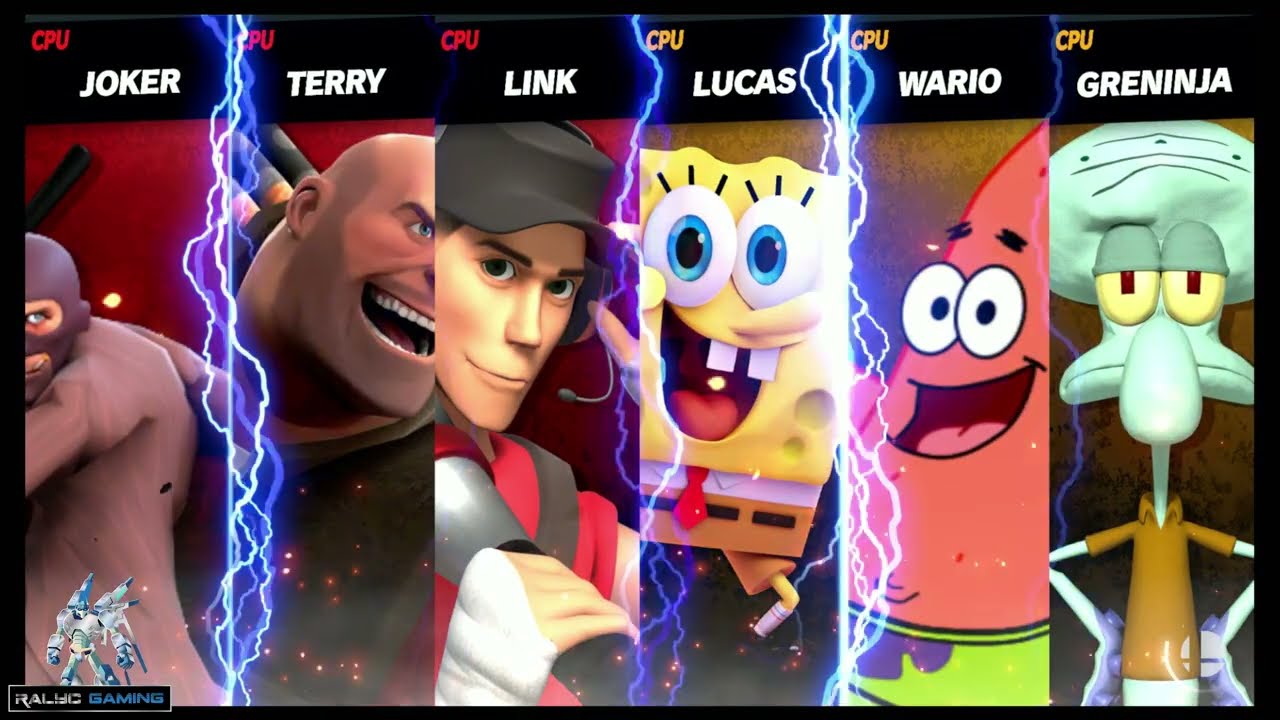 Spy, Heavy & Scout vs SpongeBob, Patrick & Squidward