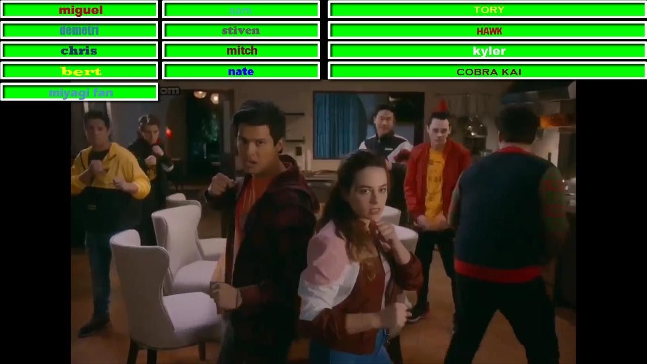 Miyagi Do vs Cobra Kai con barras de vida/with healthbars (Cobra Kai Temporada 3)