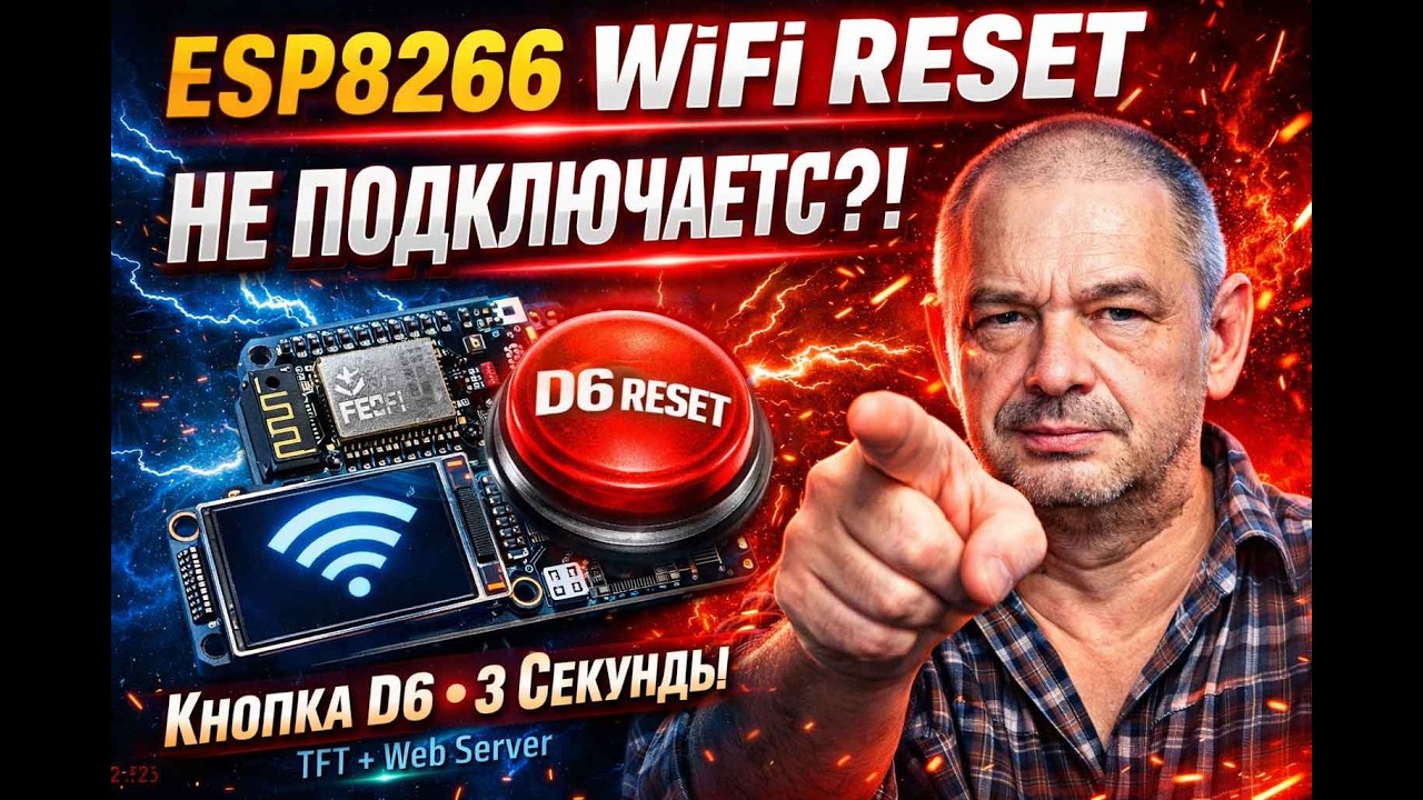 #05 📶 ESP8266 WiFi как сбросить настройки в STA?  | Кнопка  RESET 2026 02 20 11 54 20
