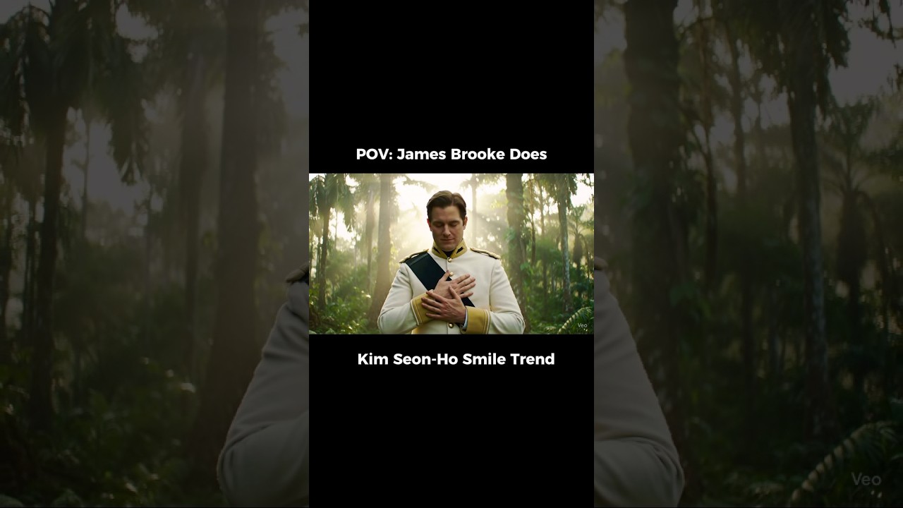 POV: James Brooke does Kim Seon-Ho trend while exploring Sarawak. #ai #Vlog #shorts