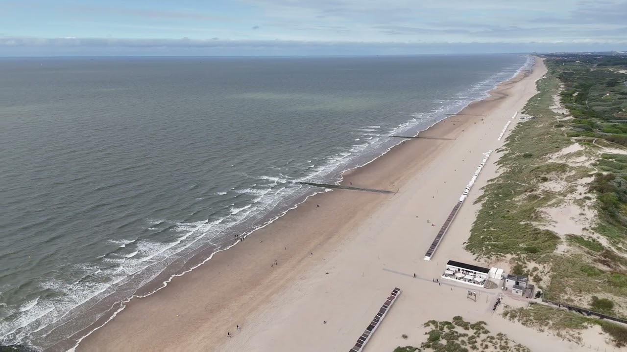 Bredene Strand drone view 2024