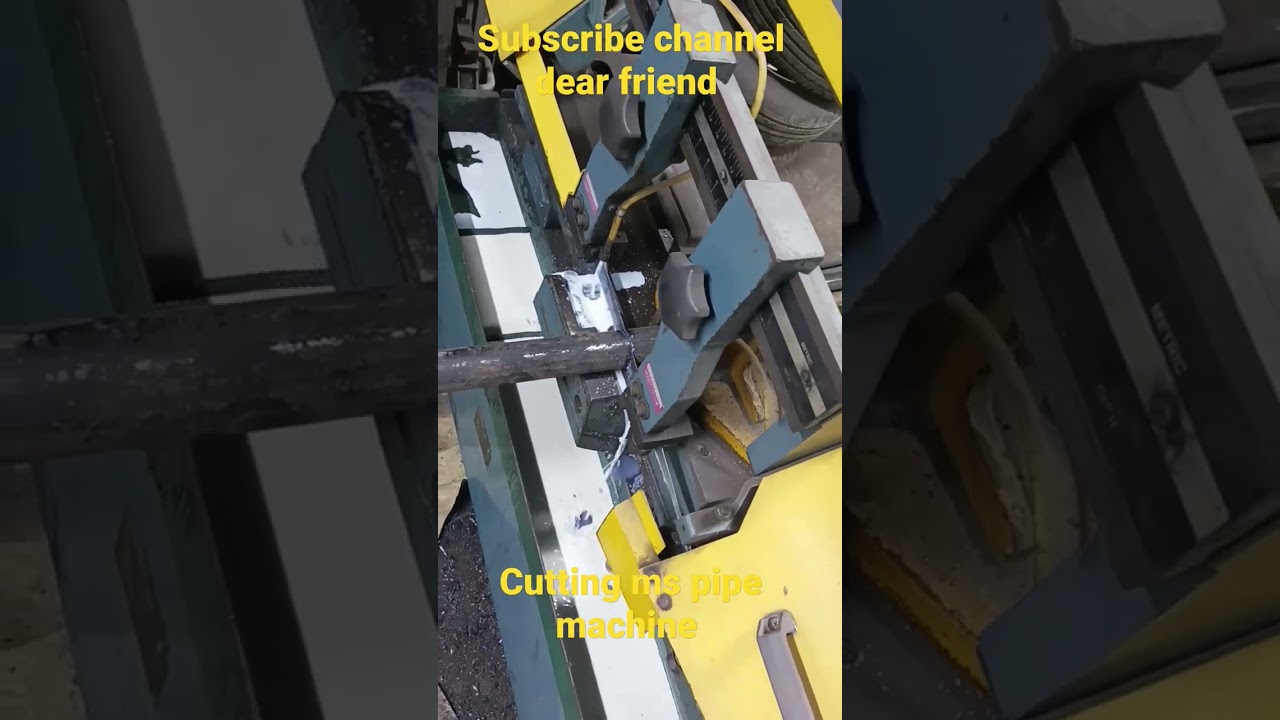 Cutting ms pipe machine  #cutting #ms #pipe #chilled #water #machine #gi #good
