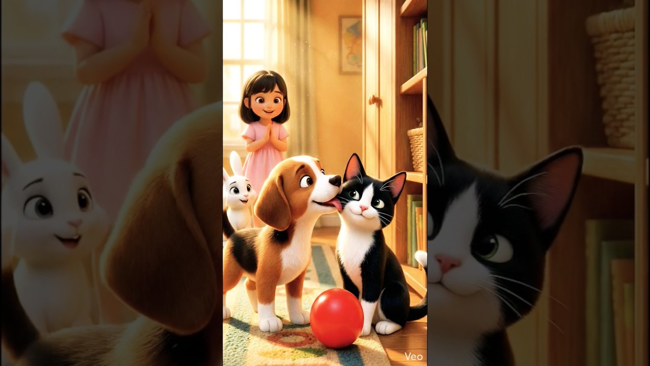 Sheru aur Chinki ki Dosti! 🐶🐱 Heart Touching Friendship Story ❤️ 