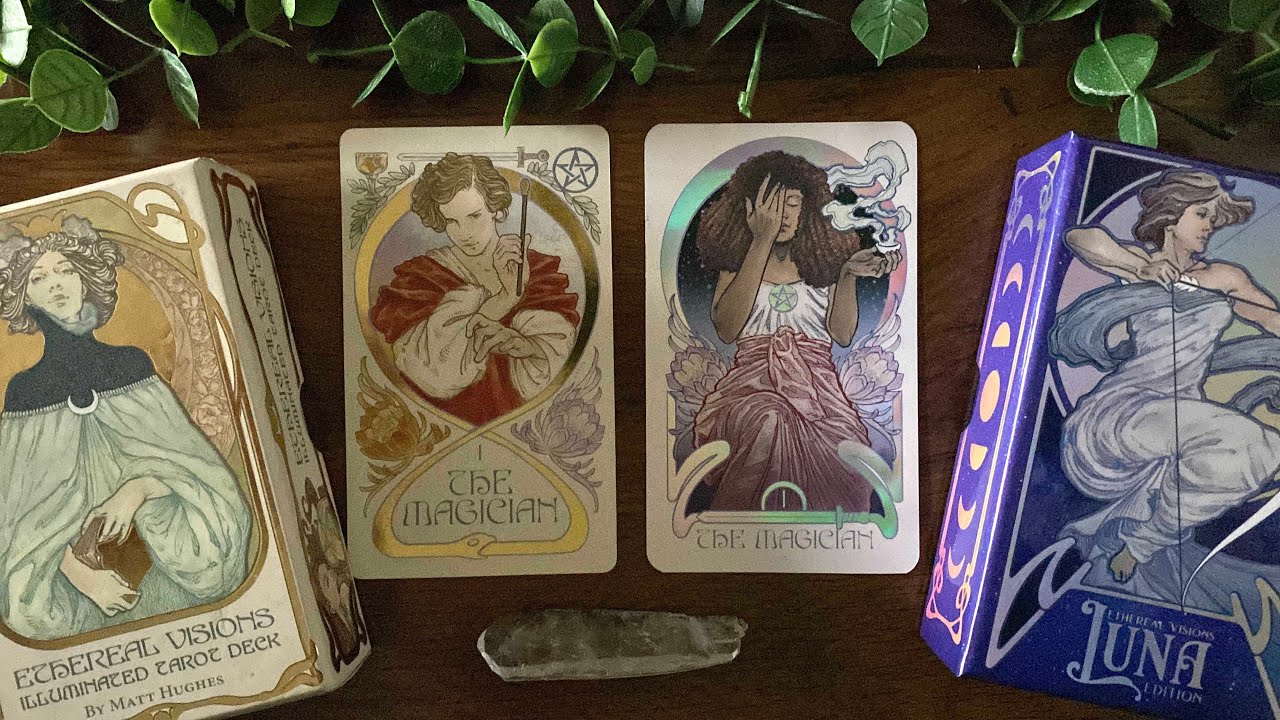 Ethereal Visions Tarot & Luna Edition Ethereal Visions Video Deck Comparison : Side by Side