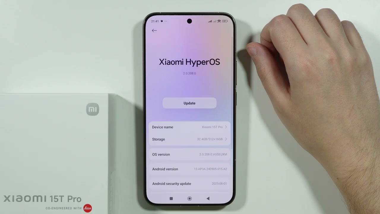 Xiaomi 15T/15T Pro: как обновить программное обеспечение (обновление Android и HyperOS)