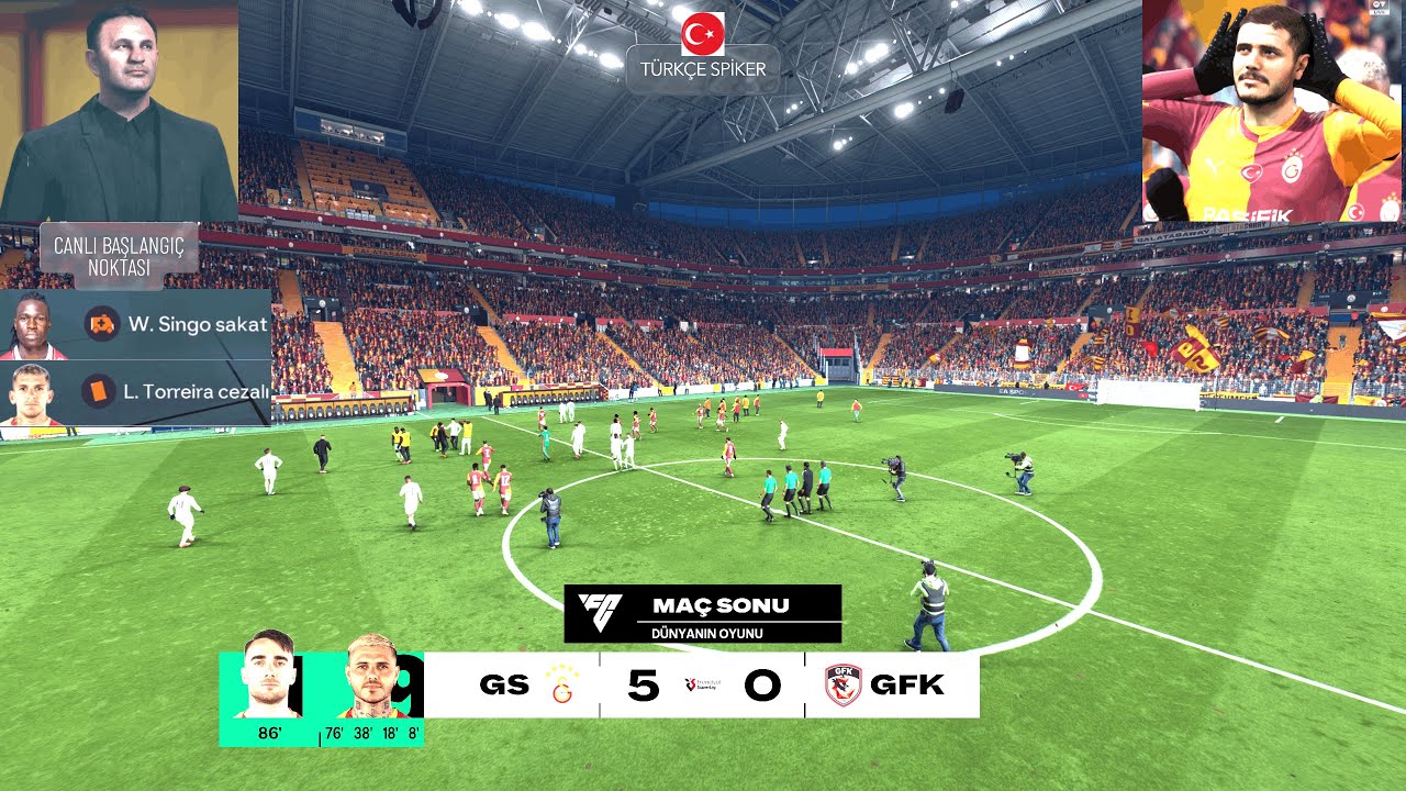 FC 26|Galatasaray-Gaziantepspor|25-26 süperlig 18.hafta maçı|Türkçe spiker|