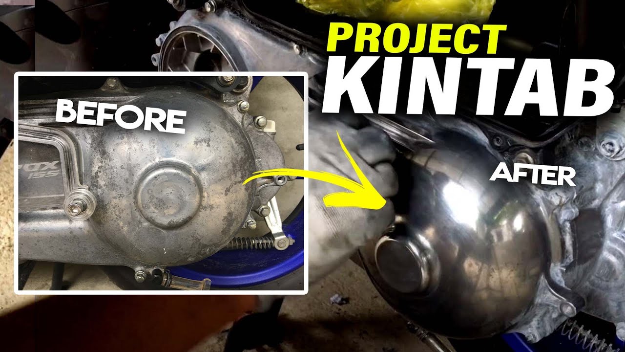 Project Kintab | DIY AEROX 155 V1 CRANKCASE POLISH | FIRST TRY