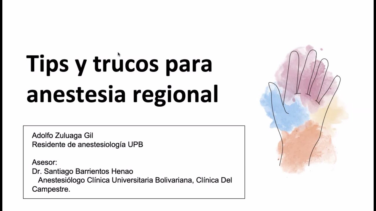 Tips y trucos para anestesia regional
