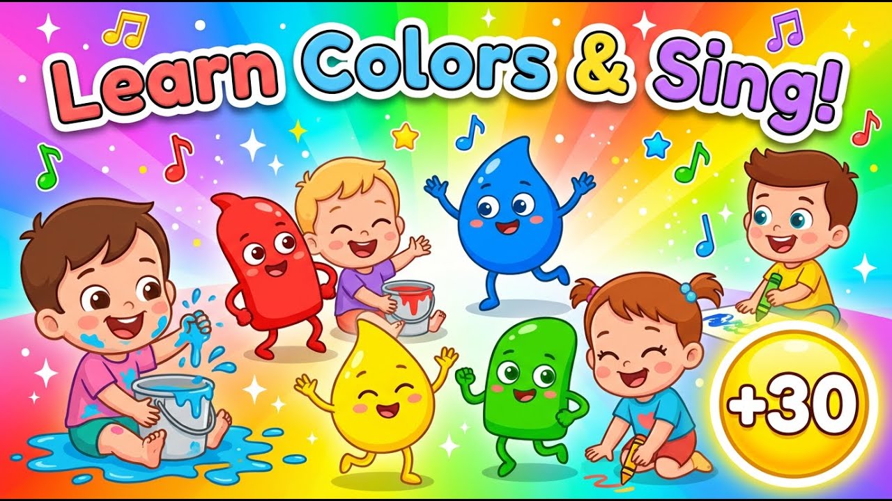 Color Song & More Learning Songs 🎨 Learn Colors for Kids | 30 Mins Nursery Rhymes 🌈  Children's song