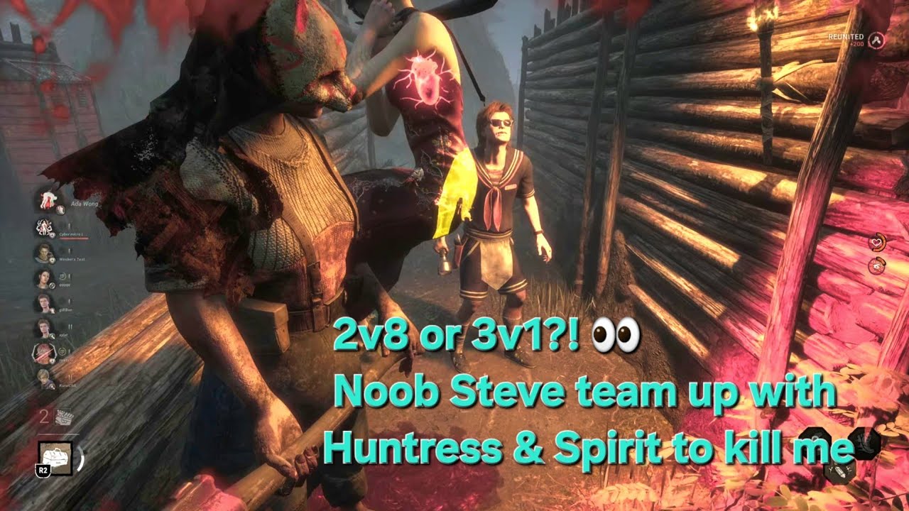 Game Mode 2v8 or 3v1?! /Noob Steve team up with Huntress & Spirit to kill me....🤣🤌 