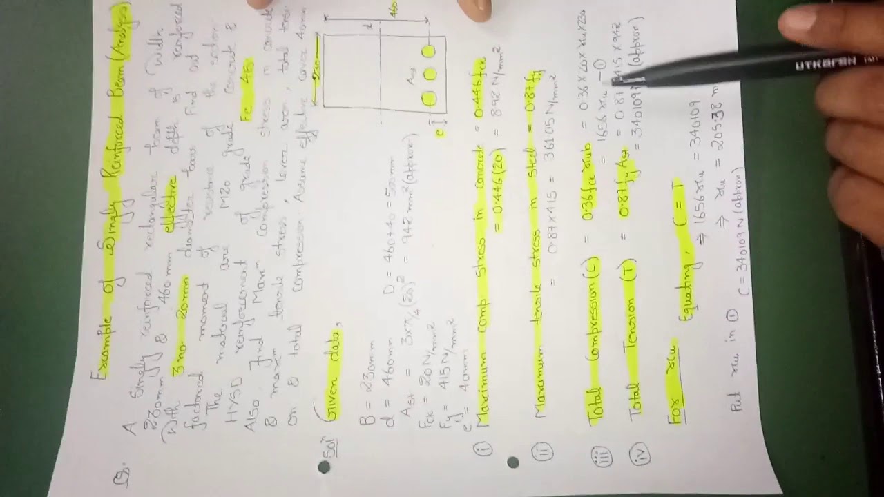 Example of Singly Beam Analysis
