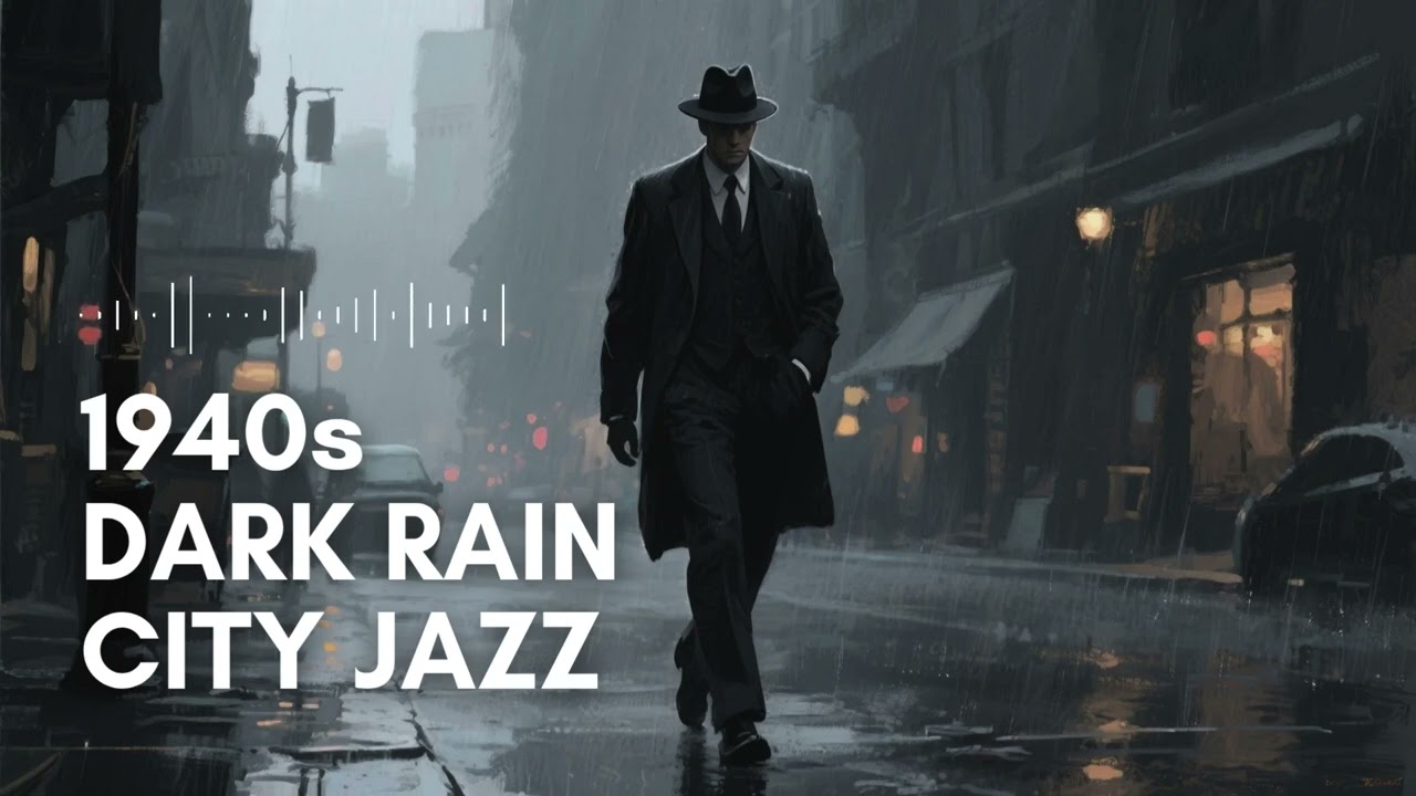 Rainy City Nights &ndash; Slow Detective Jazz with Dark Saxophone Mood