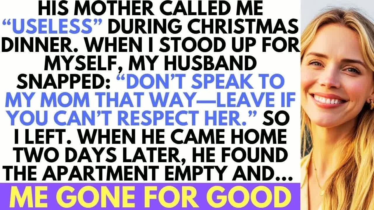 He Defended His Mother Over Me; But Never Expected To Come Home To An Empty Apartment