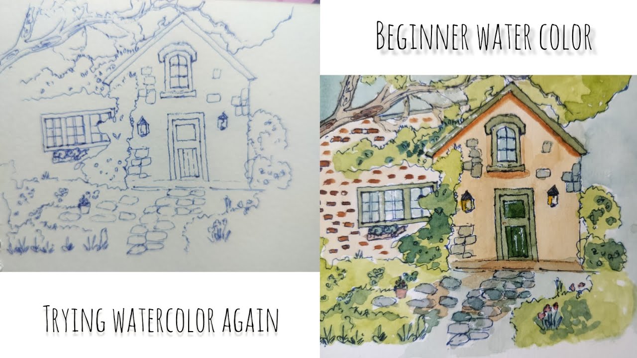 Beginner Water Color | Simple Watercolor Art