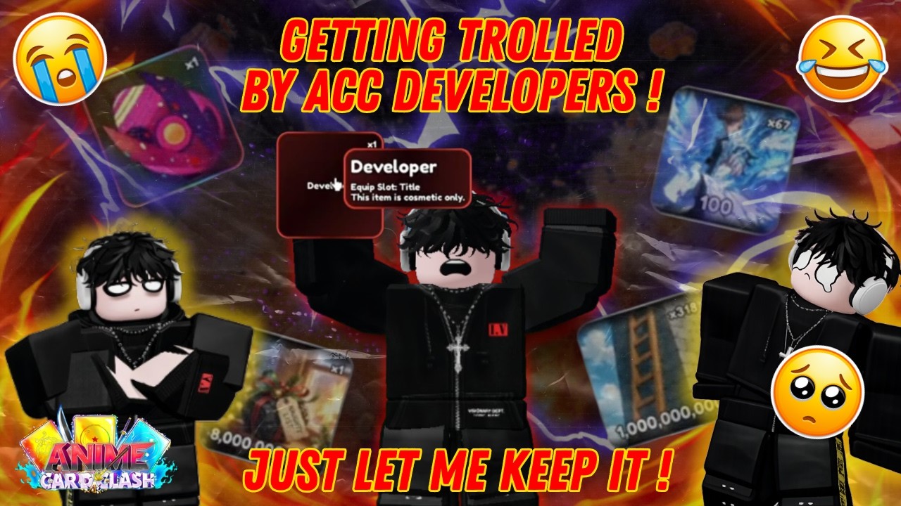 ADMIN TROLLED ME In Anime Card Clash! I WANT TO KEEP THESE ITEMS😭! (Roblox)