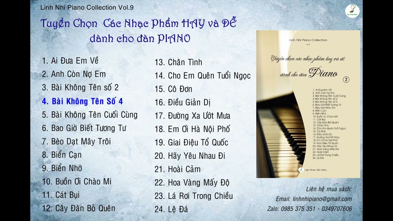 PIANO SOLO - Easy 2 - Tuyển chọn các nhạc phẩm HAY và DỄ dành cho PIANO | Linh Nhi