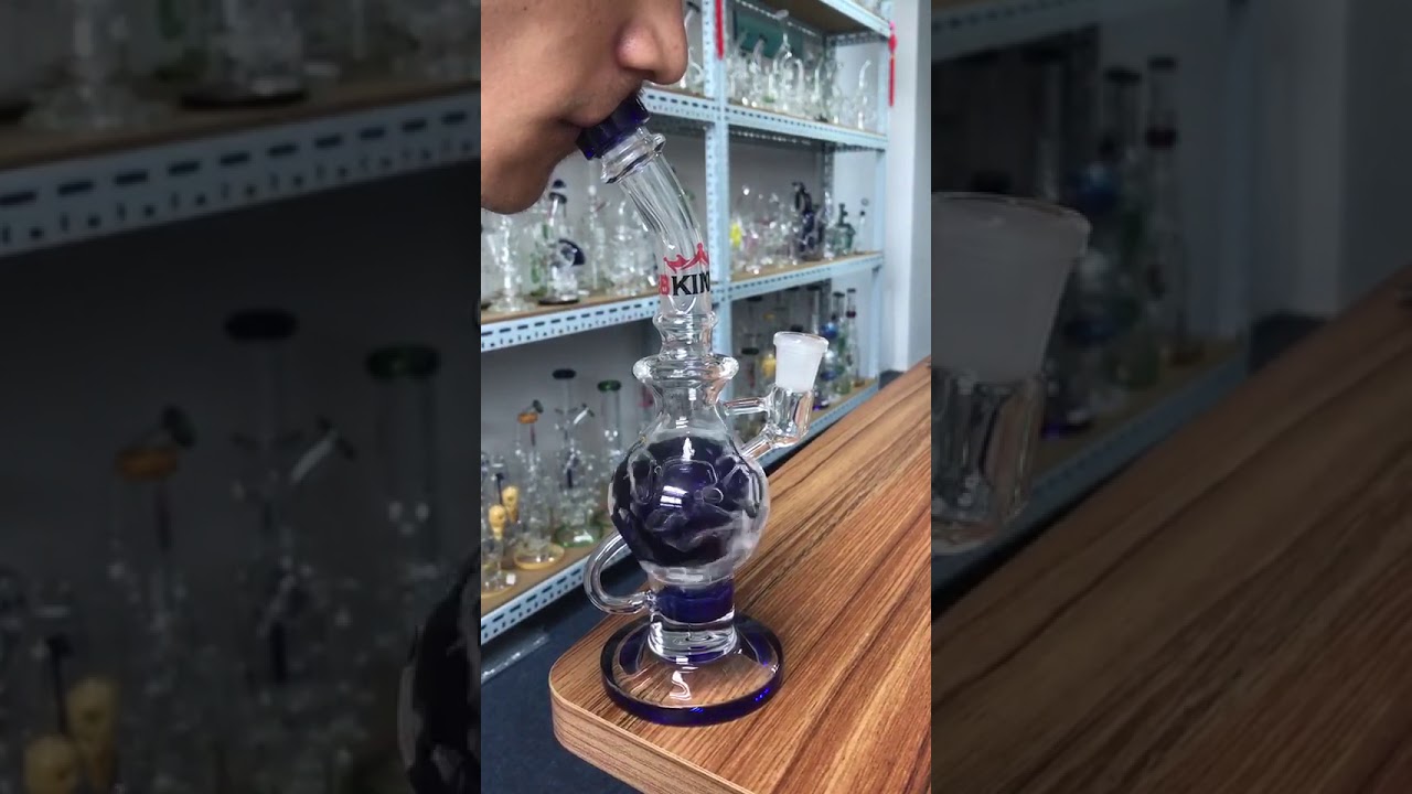 KA58 SHOWERHEAD PERCOLATOR BONG DOUBLE BALL WATER PIPE