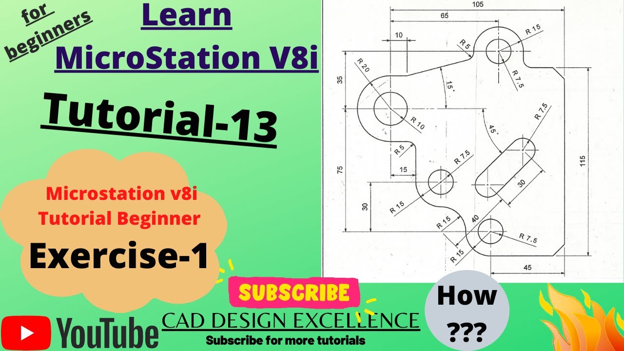 Учебник по MicroStation v8i для начинающих || Упражнения по MicroStation 2020 (Лучшие на хинди)