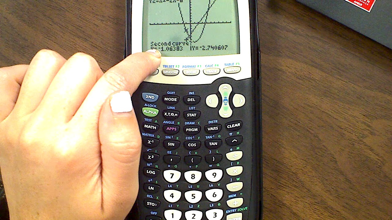 TI-84 Tutorial #7 - Finding the Intersection of 2 Graphs