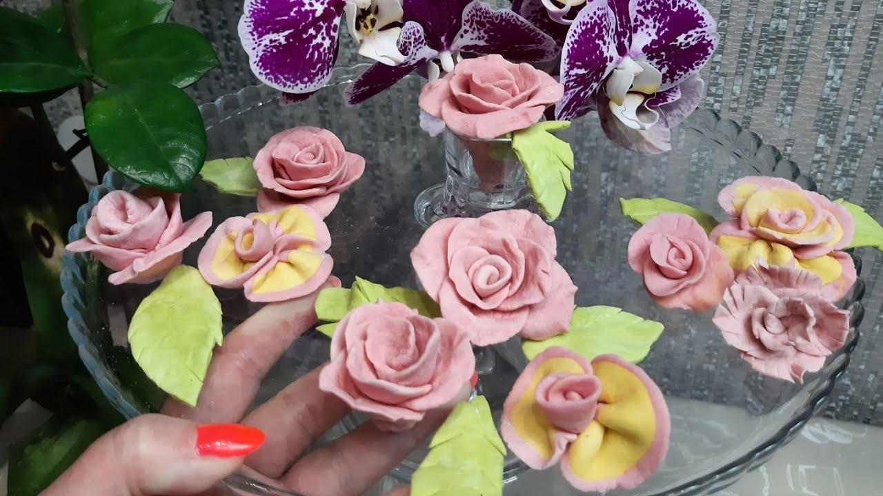 без крахмала❗️украшения для ПАСОК куличей и тортов🎂СЛАДКИЕ ЦВЕТЫ РОЗЫ ИЗ МАСТИКИ ручной работы