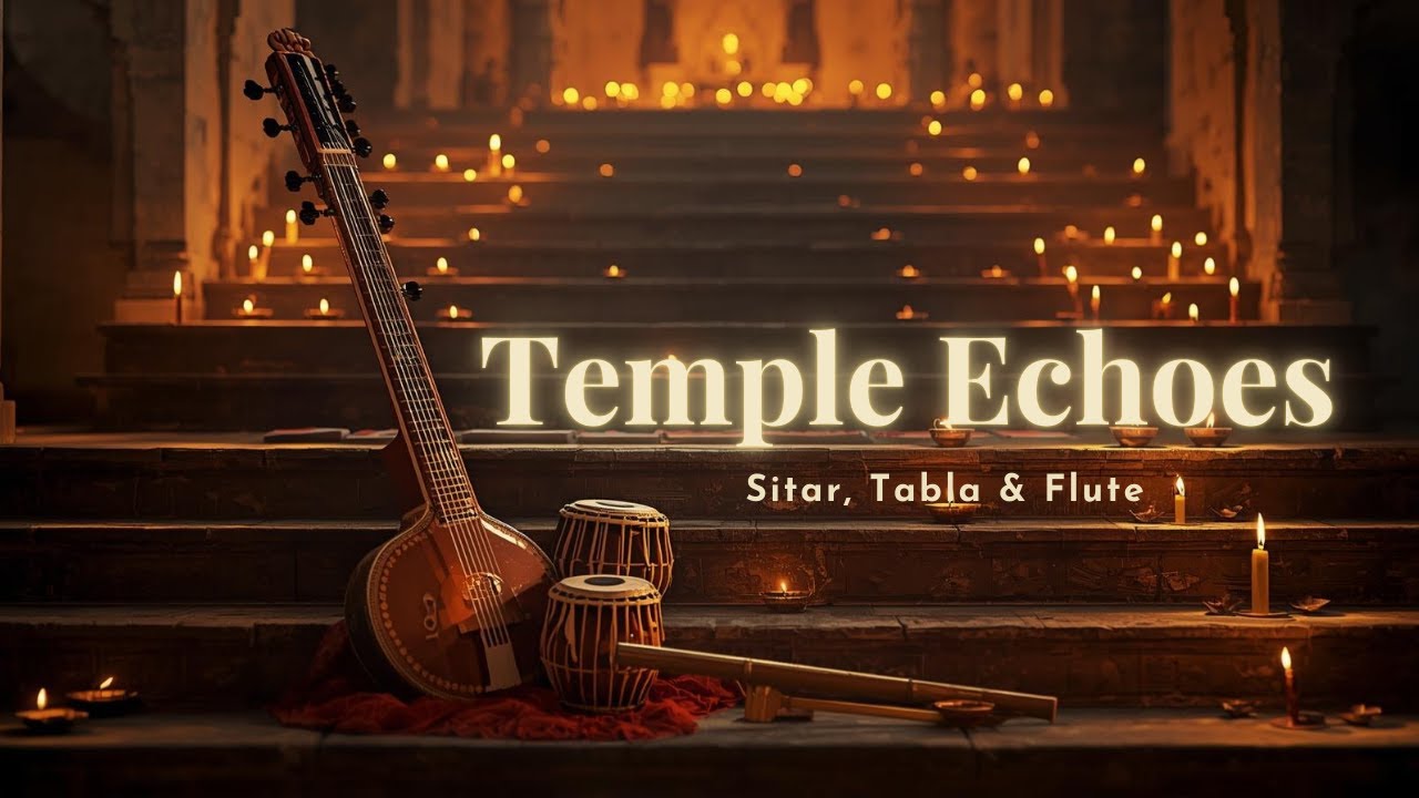 Temple Echoes – A Slow Indian Journey with Sitar, Tabla & Flute | Indian Meditation Music