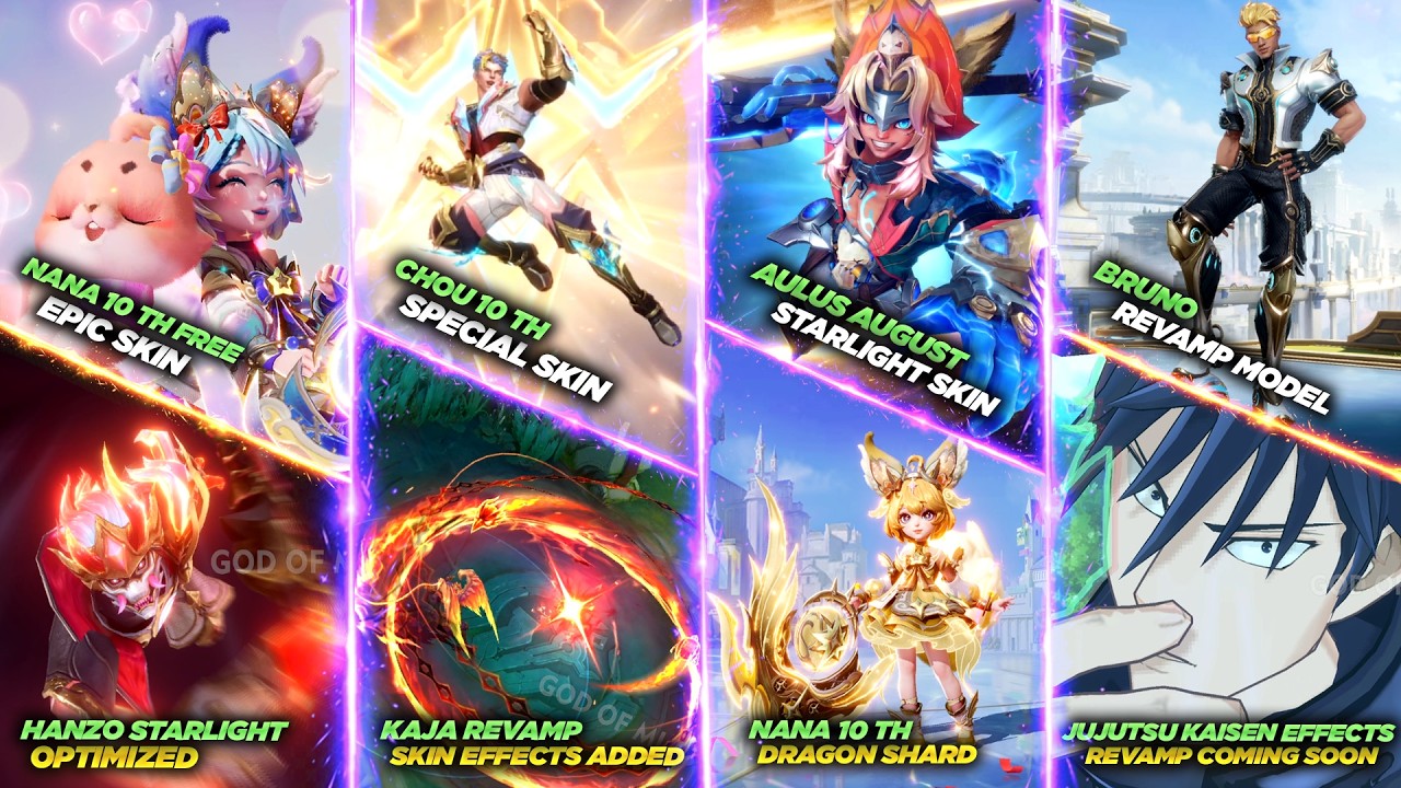 NANA & CHOU 10TH SKIN to AULUS STARLIGHT to BRUNO & KAJA REVAMP to HANZO STAR to JUJUTSU KAISEN R...