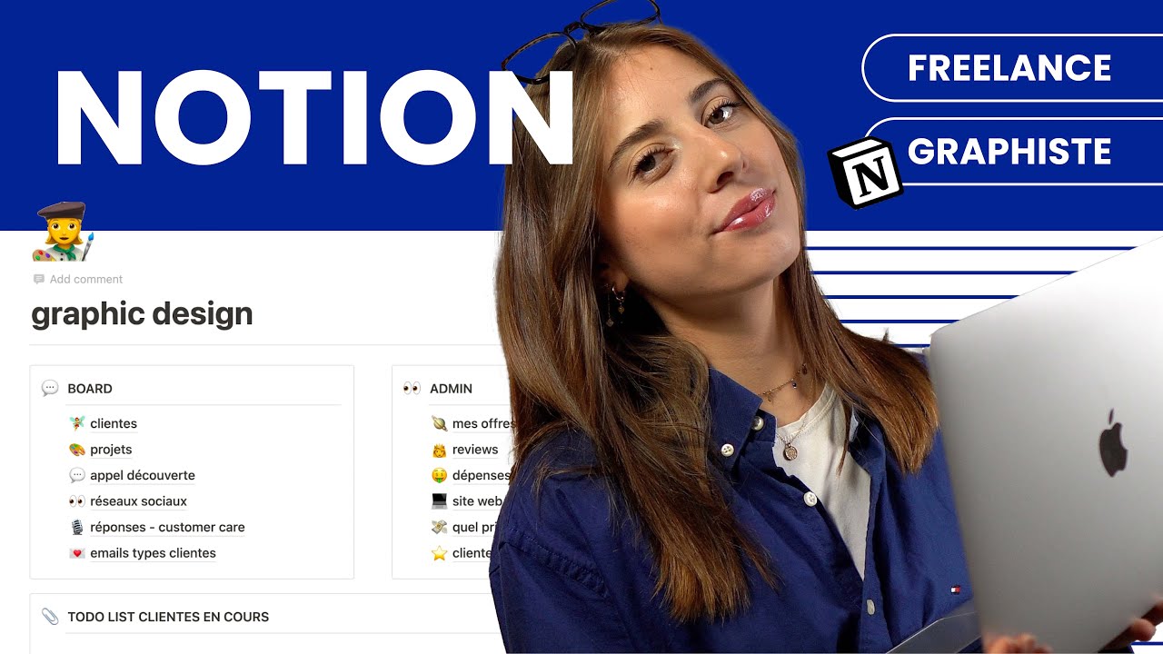 Comment j’utilise Notion au quotidien en tant que freelance graphiste ? PRÉSENTATION ESPACE NOTION