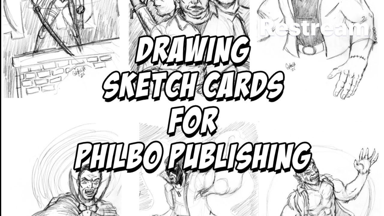 Drawing Sketch Cards for Philbo Publishing