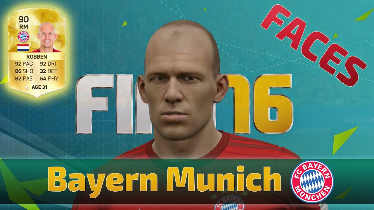 FIFA 16 Bayern Munich Player Faces (PS4/XBOX ONE/PC)