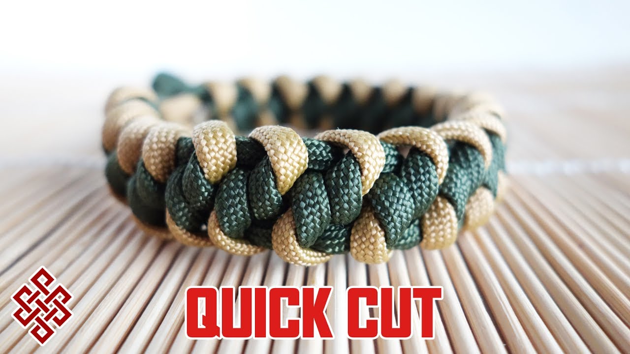 How to Make a Mad Max Mated Wall Knot Paracord Bracelet Tutorial Quick Cut