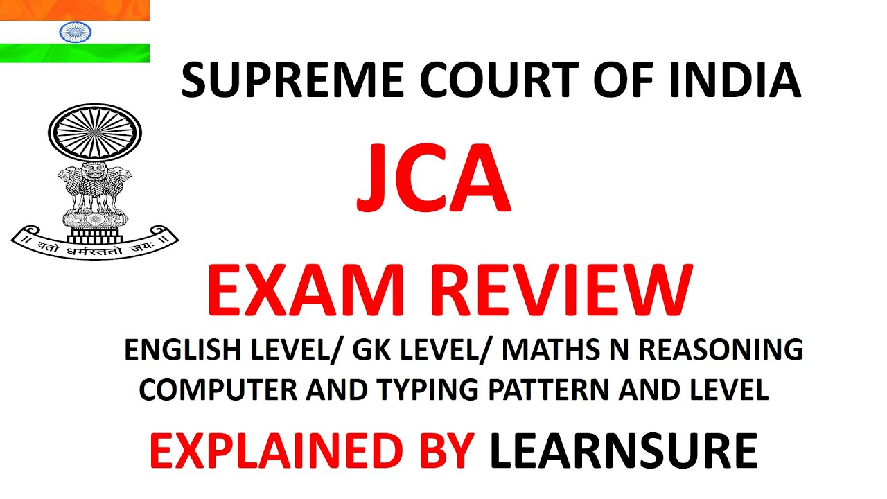 JCA REVIEW// JCA EXAM REVIEW// SUPREME COURT JCA EXAM REVIEW // LEARNSURE//