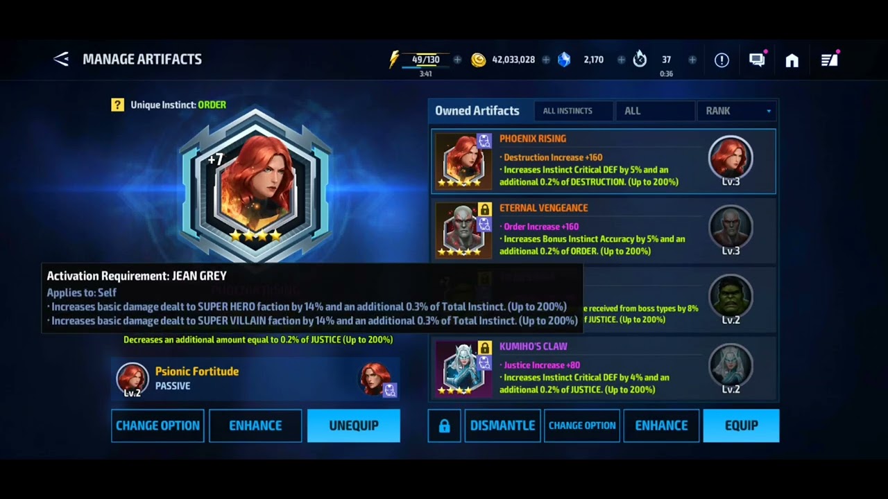 Opening 5* Artifact Chest from Dark Phoenix Event