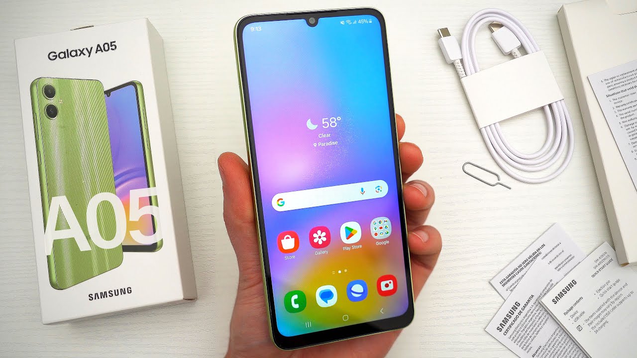 Распаковка Samsung A05, обзор и первые впечатления! (Самый дешёвый телефон)