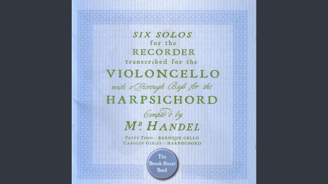 Sonata in A Minor HWV 367a, Op. 1, No. 9 'Fitzwilliam': VI. Andante