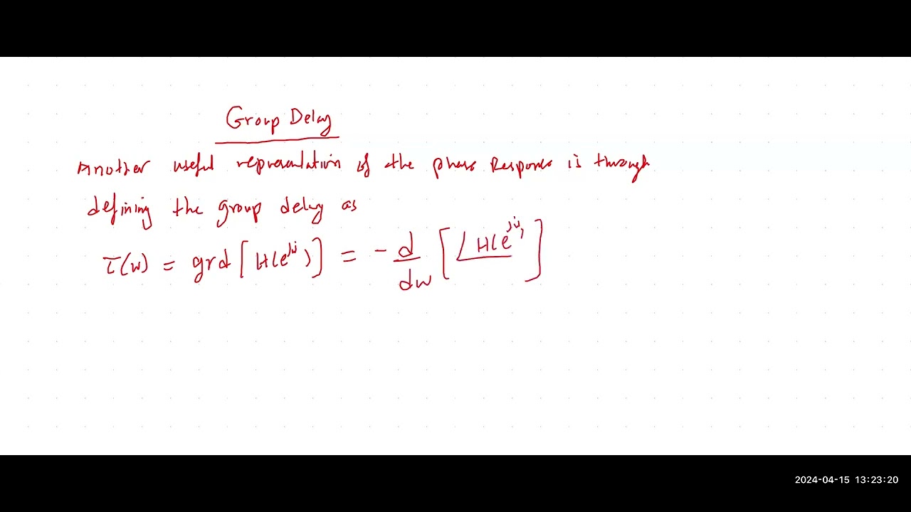 ENCS4310: Transform analysis of LTI system