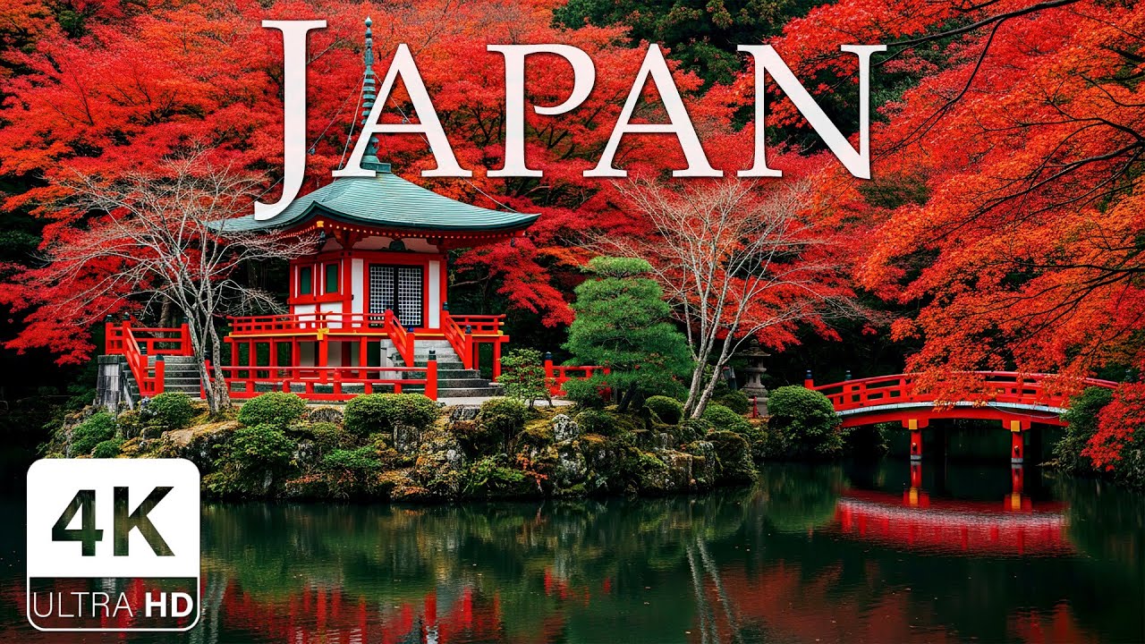 Flying Over Japan 4K Ultra HD 🌸 Breathtaking Nature Scenery with Relaxing Music