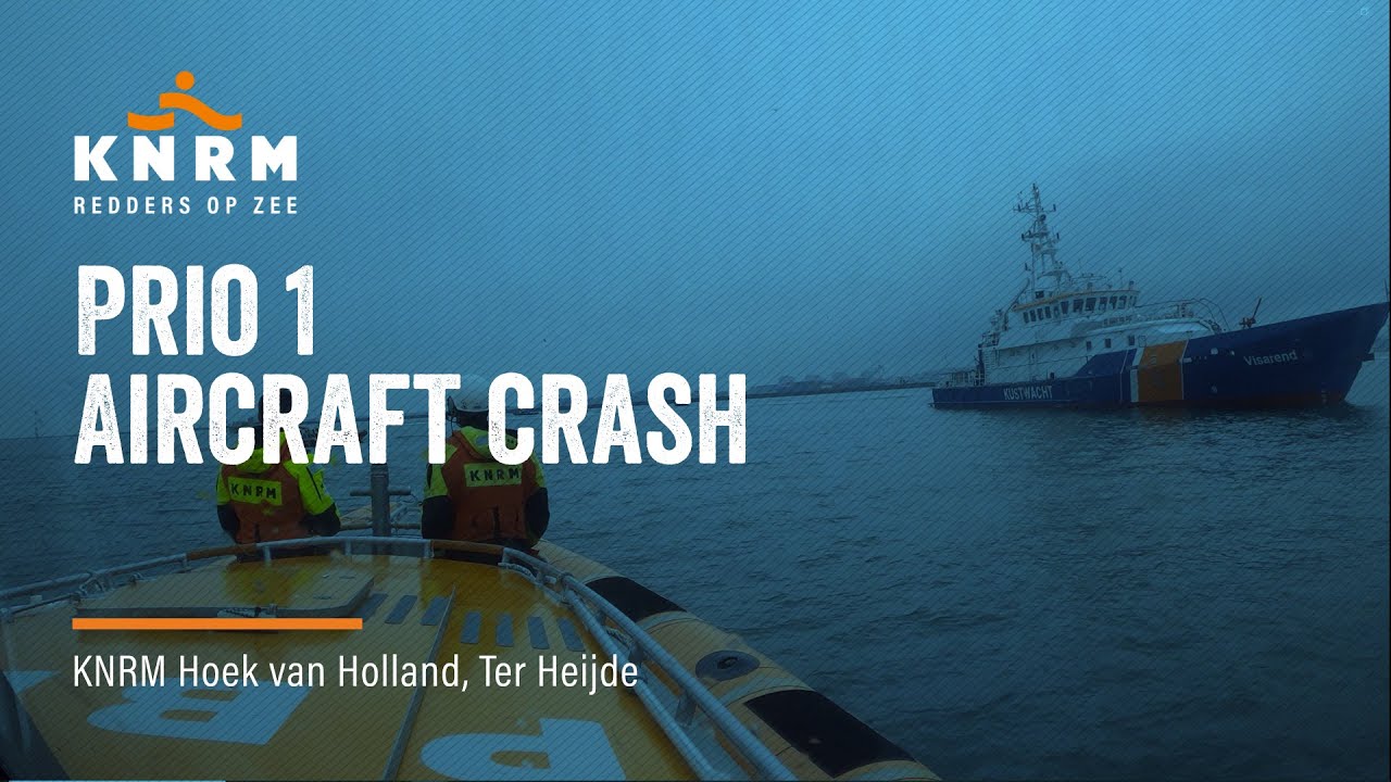 KNRM Inzet voor een gecrasht vliegtuigje.