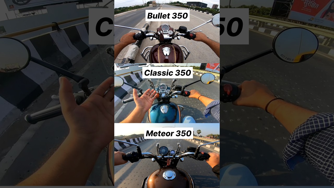 350cc King 👑 ? Bullet 350 vs Classic 350 vs Meteor 350 Gear Challenge 🔥 #shorts #bullet350