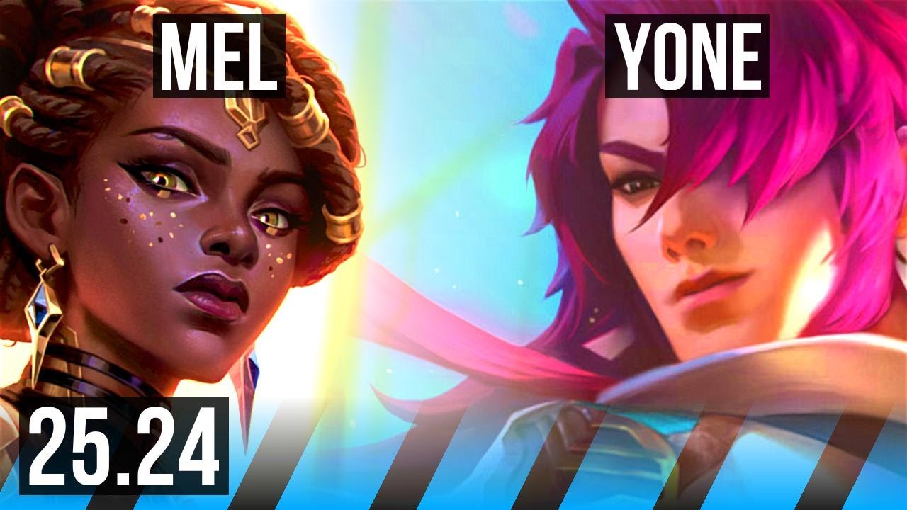 MEL vs YONE (MID) | Good KDA: 17/1/4 | KR Master | 25.24